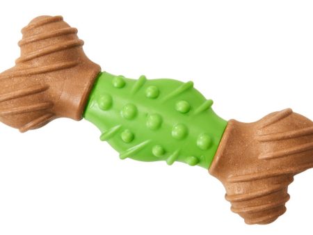 Bam-Bone Dental Bone Dog Toy Green Brown 1ea 7 in Cheap