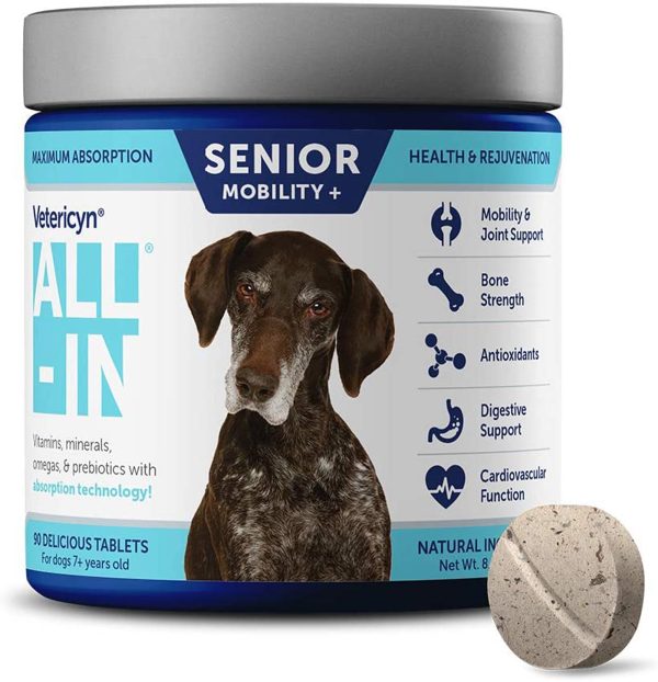 Vetericyn ALL-IN Senior Supplement 1ea 90 Tablets, 7.3 oz on Sale