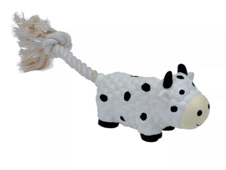 Coastal Li L Pals Latex & Rope Toy, Cow, 8  For Discount