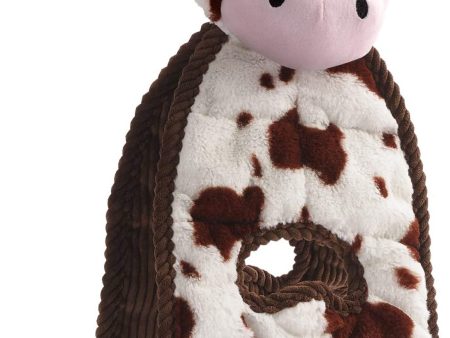 Charming Pet Products Cuddle Tug Cozy Cow Dog Toy 1ea Hot on Sale