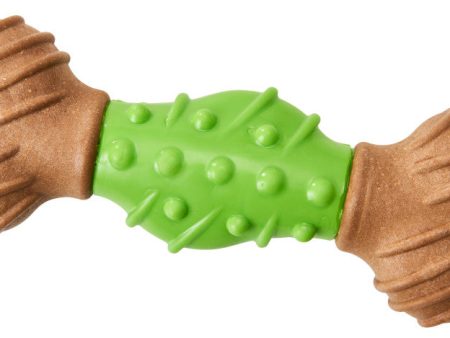 Bam-Bone Dental Bone Dog Toy Green Brown 1ea 6 in Online Hot Sale