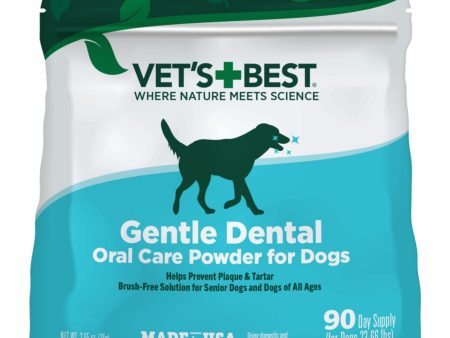 Vet s Best Gentle Dental Oral Care Powder for Dogs 1ea 2.65 oz For Sale