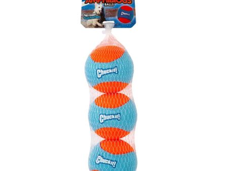 Chuckit! Amphibious Balls Dog Toy Blue Orange 1ea 3 pk, MD For Cheap