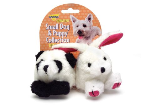 Booda Squatter Panda Rabbit Small Dog & Puppy Toy Multi-Color 1ea SM, 2 pk on Sale