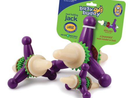 Busy Buddy Jack Dog Toy Purple White 1ea MD Hot on Sale