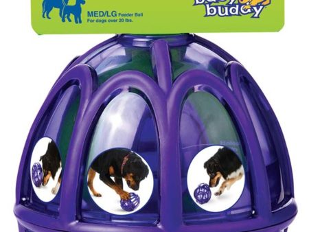 Busy Buddy Dog Toy Kibble Nibble Feeder Ball Purple 1ea MD LG Sale