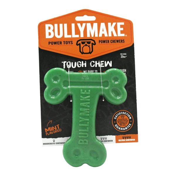 BullyMake Toss n  Treat Flavored Dog Chew Toy T-Bone, Mint, 1ea One Size Online