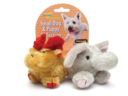 Booda Squatter Moose Elephant Small Dog & Puppy Toy Multi-Color 1ea SM, 2 pk Online Sale