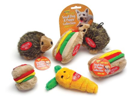 Aspen Hamburger with Squeakers Small Dog & Puppy Toy Multi-Color 1ea SM Online Sale