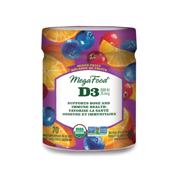 MegaFood D3 25mcg Mixed Fruit ( 70 Gummies ) Online