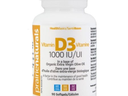 Prairie - Vitamin D3 1000IU w Organic Olive Oil ( 90 Softgels ) For Cheap