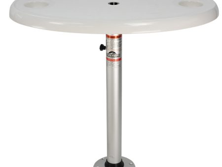 Springfield White Oval Table Package - 18  x 30  Threadlock [1690106] Online Hot Sale