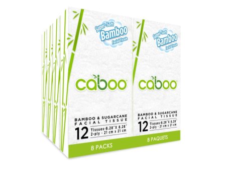 Caboo Pocket Pack Facial Tissue (8 Pack) For Sale