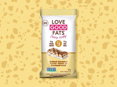 Love Good Fats- Salted Caramel Chewy Nutty Bar 40g Hot on Sale