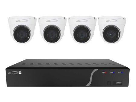 Speco 4 Channel NVR Kit w 4 Outdoor IR 5MP IP Cameras 2.8mm Fixed Lens, 1TB Kit NDAA [ZIPK4N1] Hot on Sale